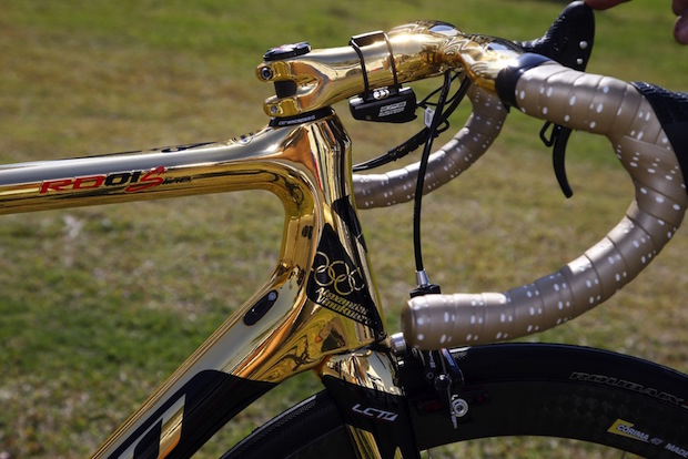 The bicycle of Vinokourov before the 2016 Dubai Tour