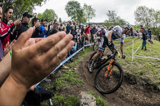 Julien Absalon performs at the UCI XCO World Tour in La Bresse, France on May 29th, 2016 // Bartek Wolinski/Red Bull Content Pool // P-20160529-02054 // Usage for editorial use only // Please go to www.redbullcontentpool.com for further information. //