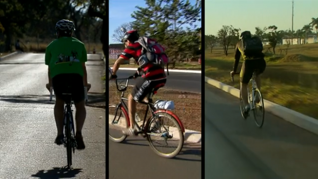 Acompanhe os desafios enfrentados por três ciclistas na EPTG, Epia e Estrutural