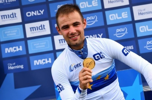 Victor Campenaerts, campeão europeu de contra-relógio. Foto: Bettini.